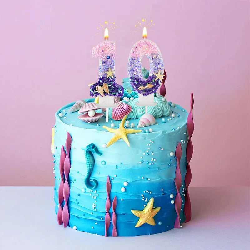 Bougie Anniversaire Rose Violet 10