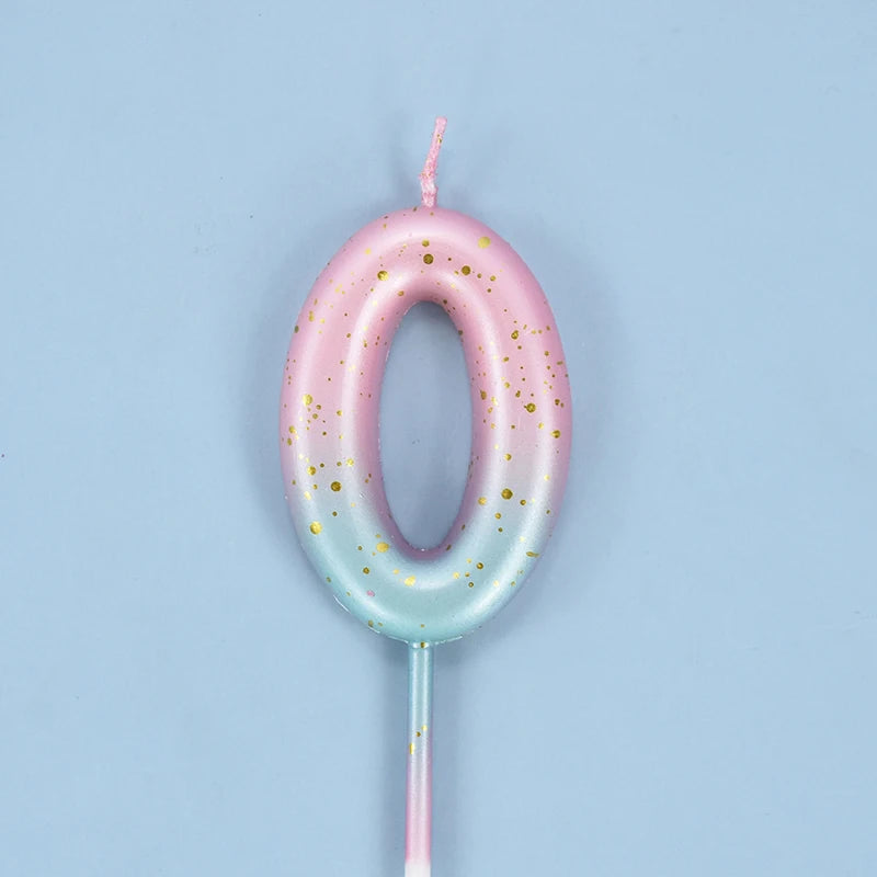 Bougie Anniversaire Rose et Bleu Pastel