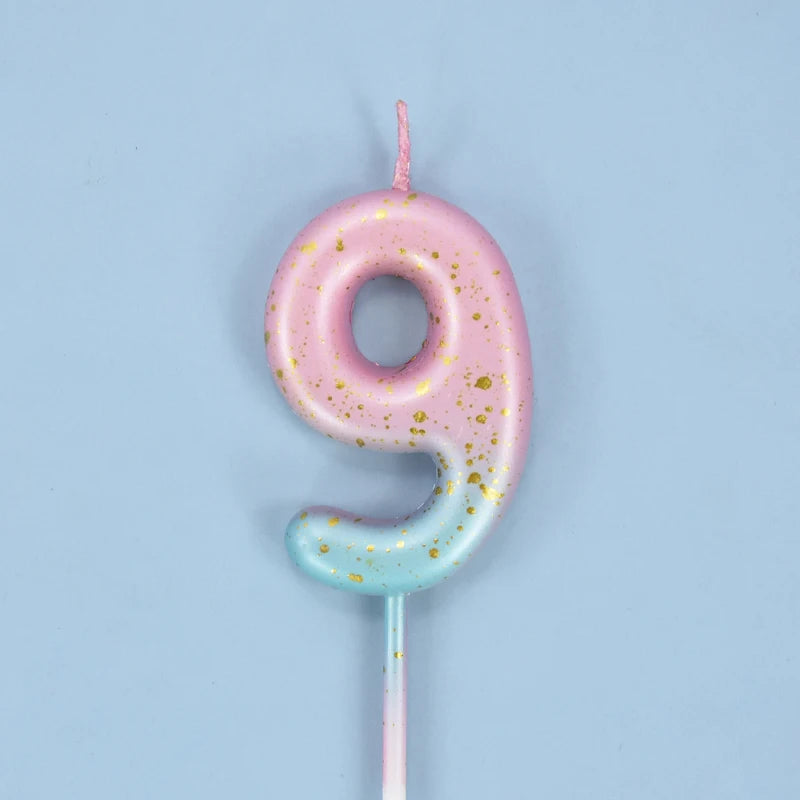Bougie Anniversaire Rose et Bleu Pastel