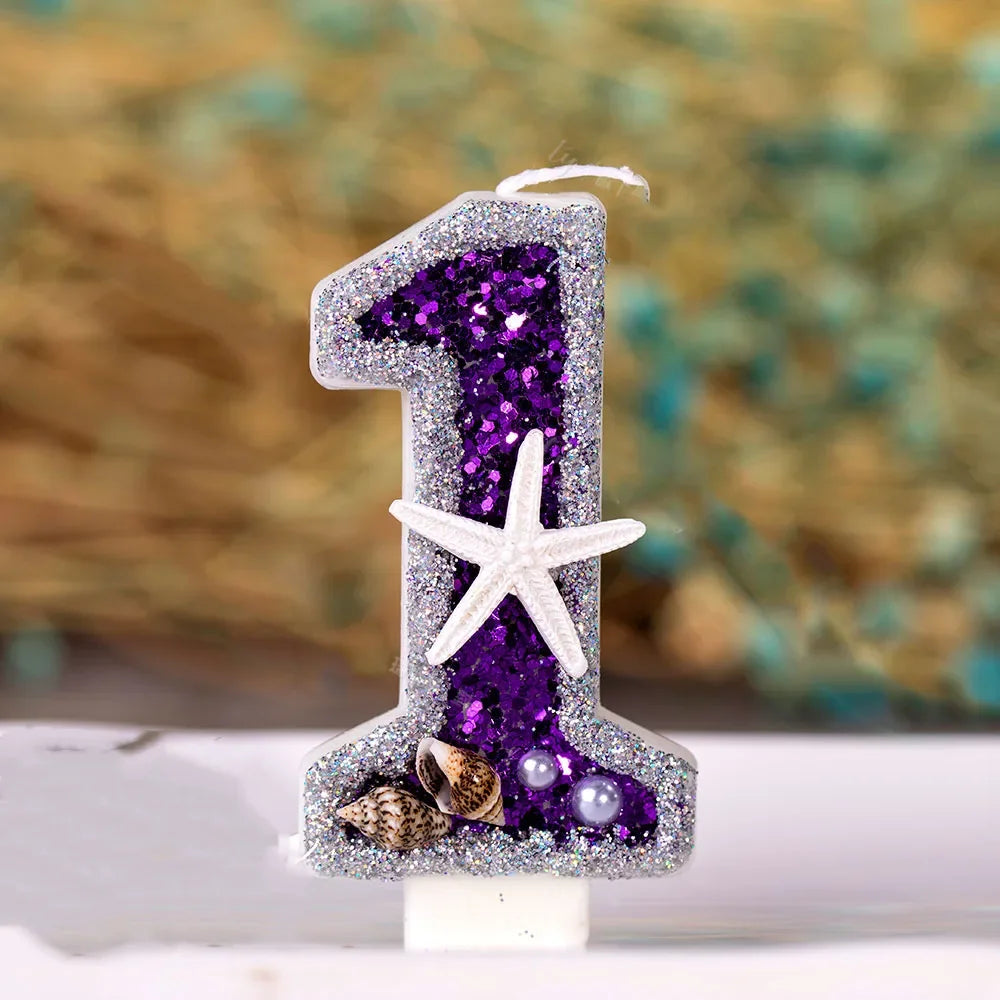 Bougie Anniversaire Violette 1