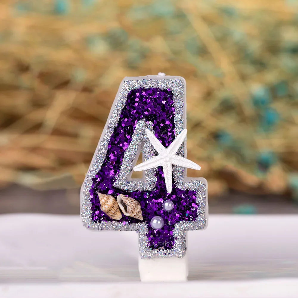 Bougie Anniversaire Violette 4