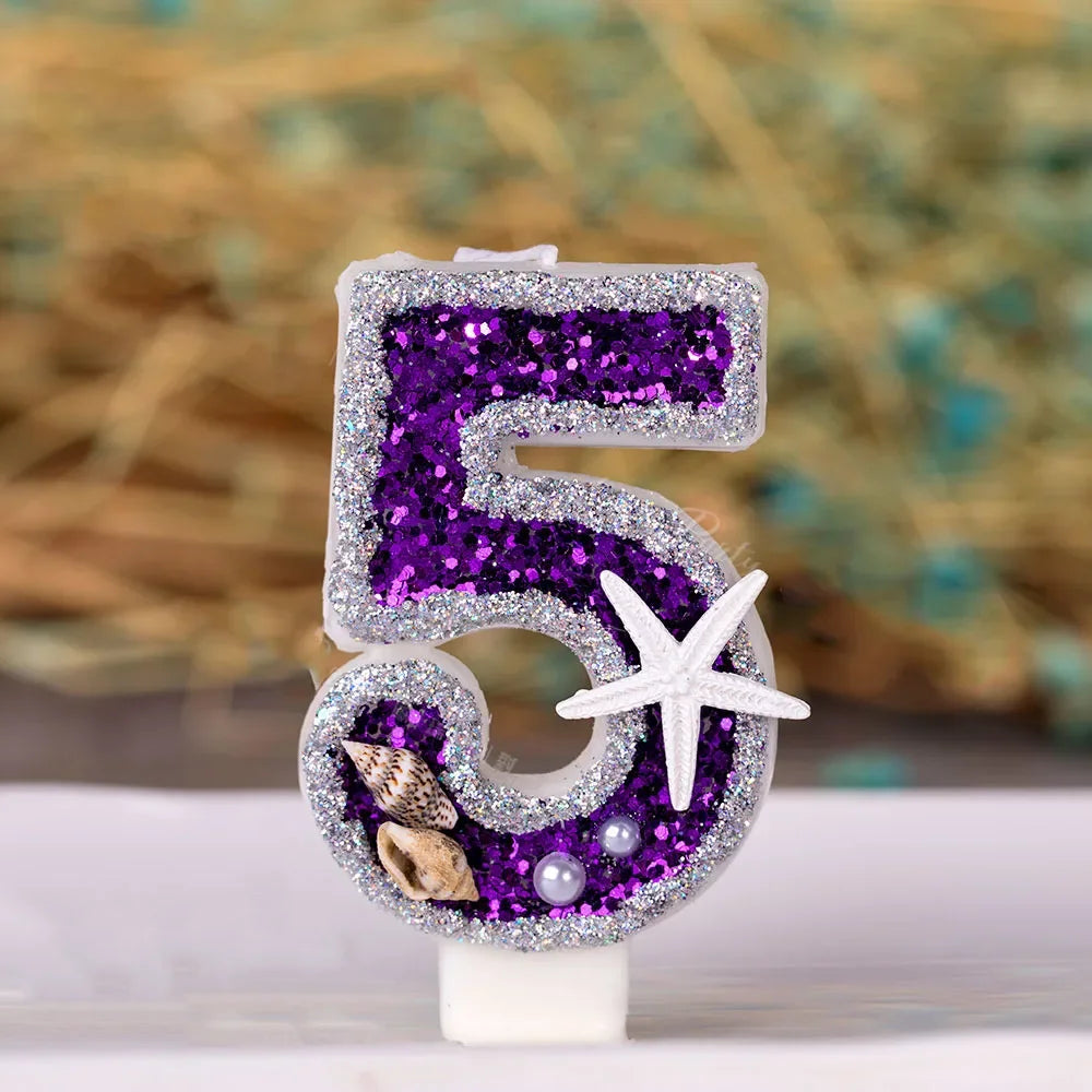 Bougie Anniversaire Violette 5