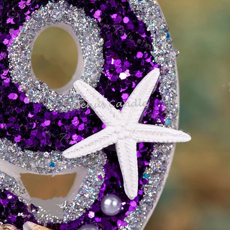 Bougie Anniversaire Violette 9