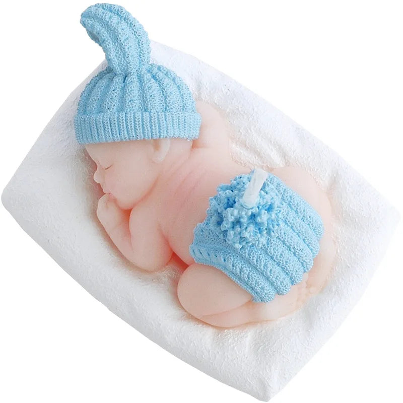 Bougie Baby Shower Bleue Légère