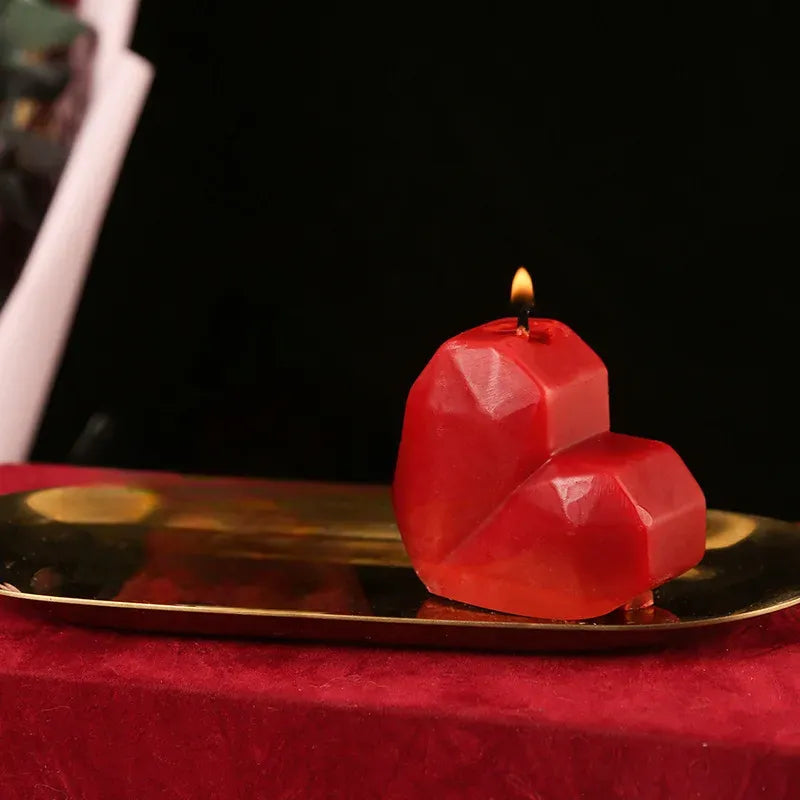 Bougie Cœur Rouge Graphique Design romantique