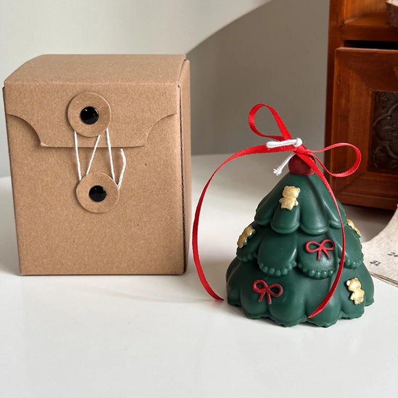 Bougie Décorative Sapin Vert à Noeuds de qualité