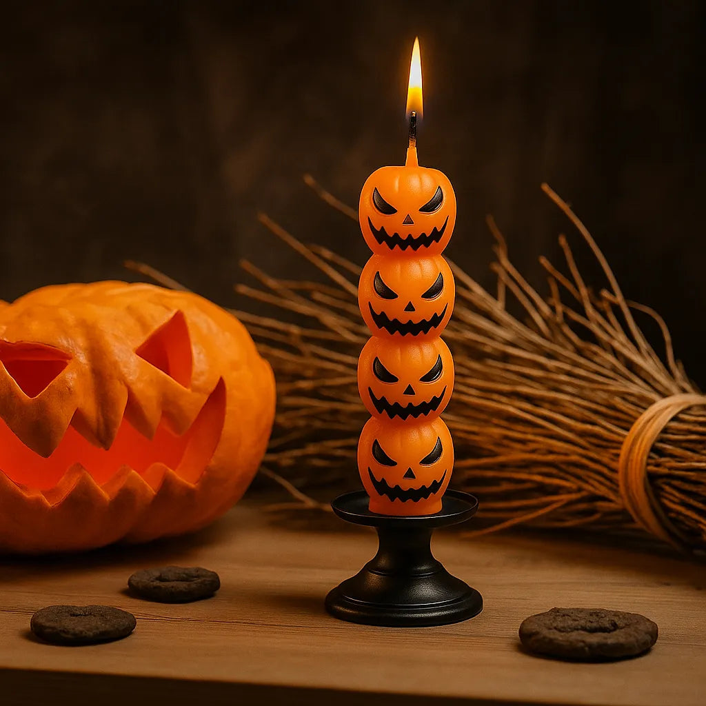 Bougie Halloween Citrouilles