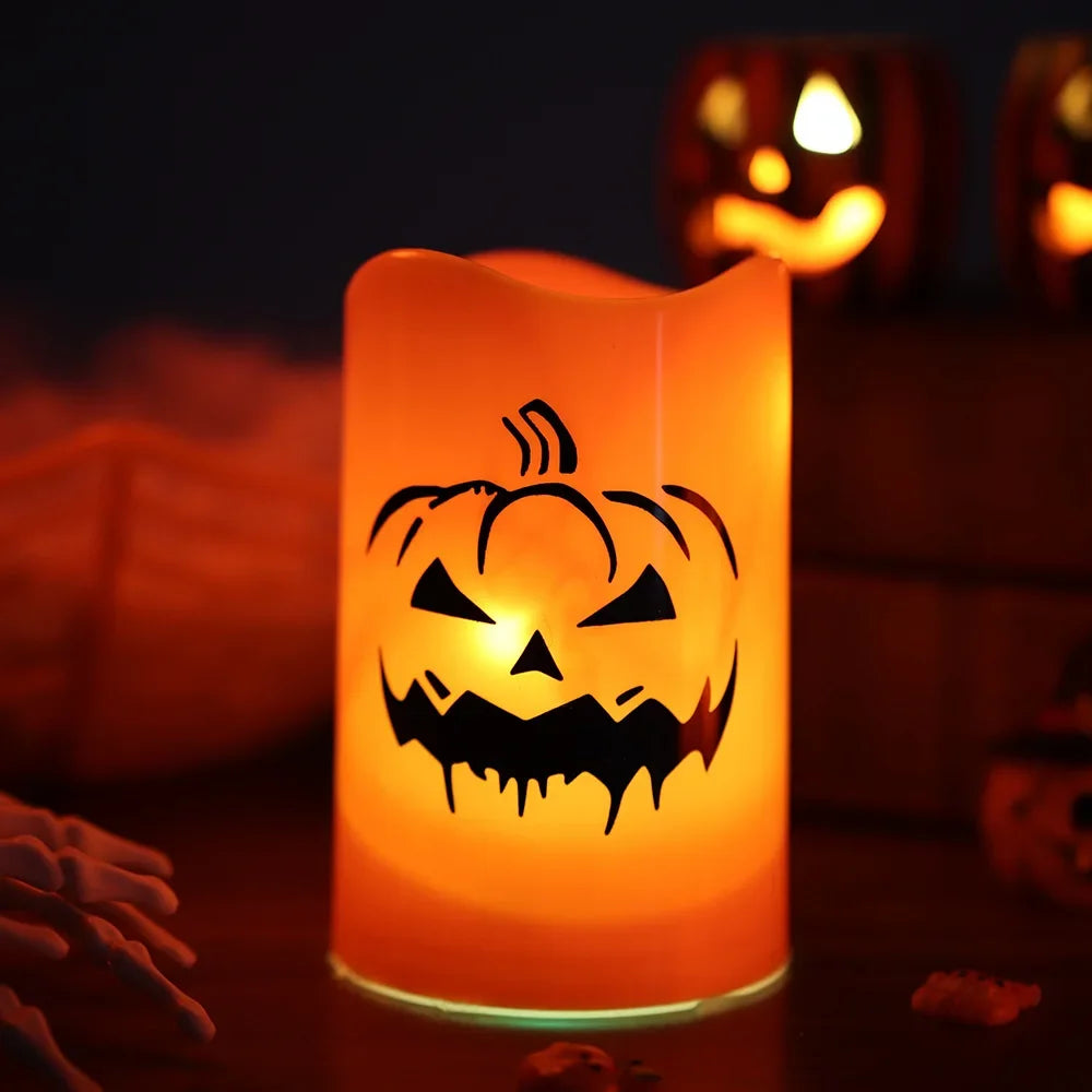 Bougie Halloween Led Citrouille