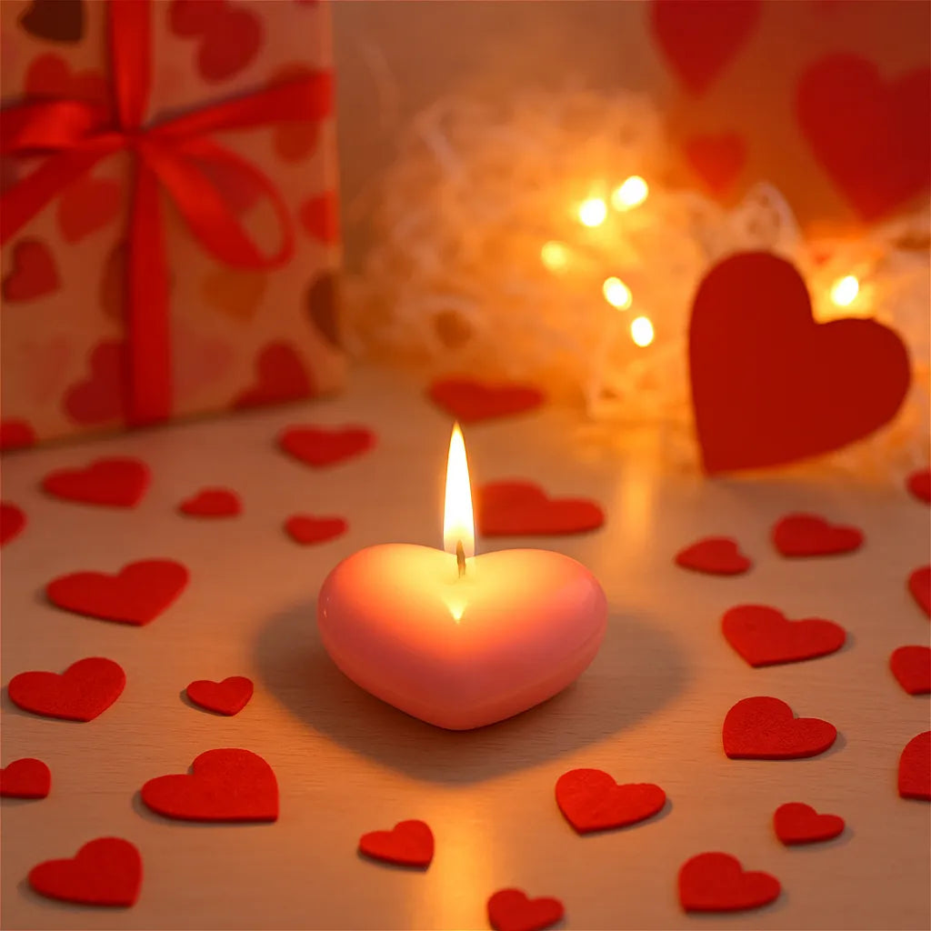 Bougie Parfumée Cœur Rose Raffinée