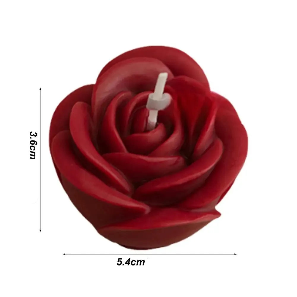 Bougie Rose Rouge Elégante Saint-Valentin minimaliste