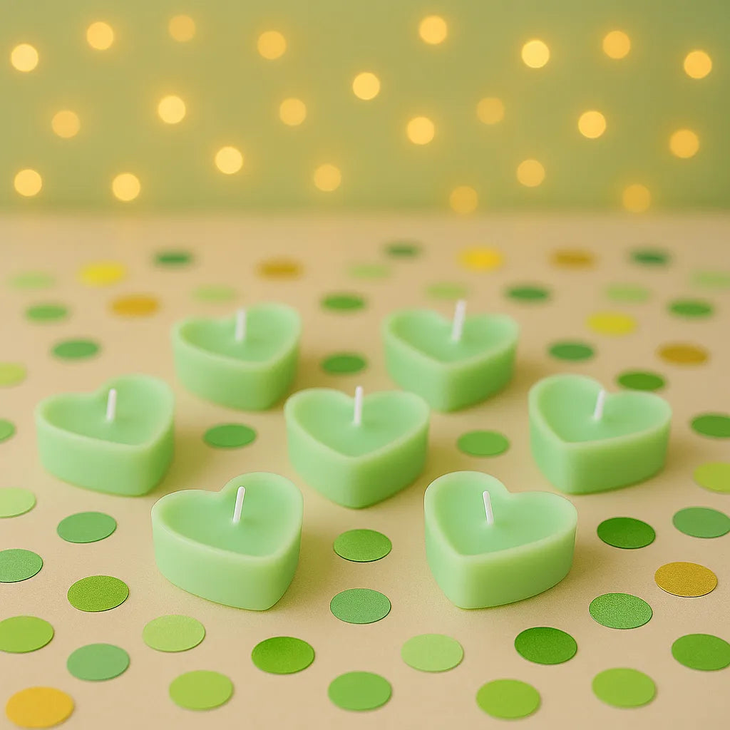 Bougies Décoratives Cœur Vertes