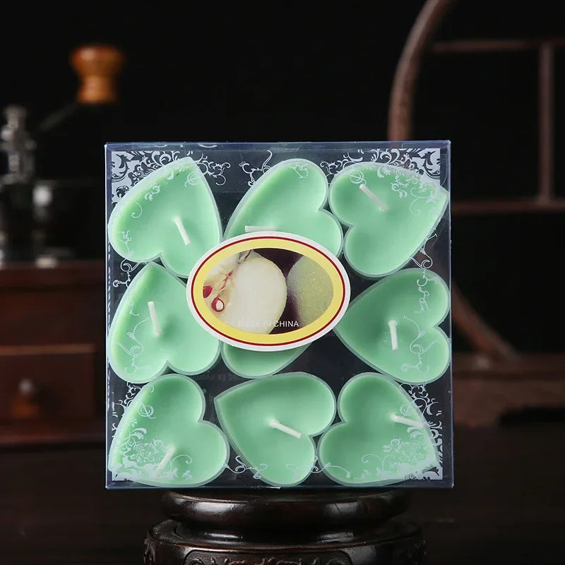 Bougies Décoratives Cœur Vertes Design