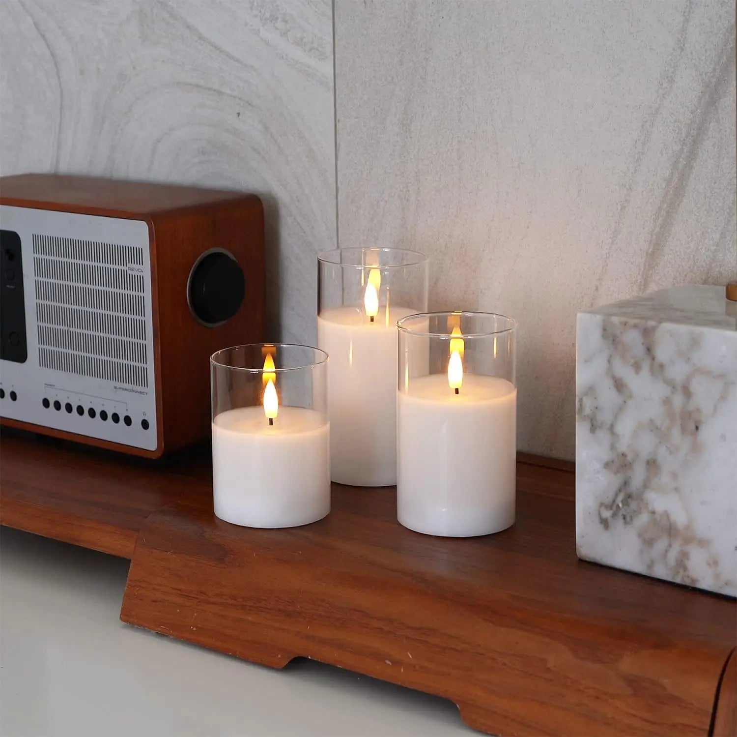 Bougies LED Sans Flamme Blanches Design