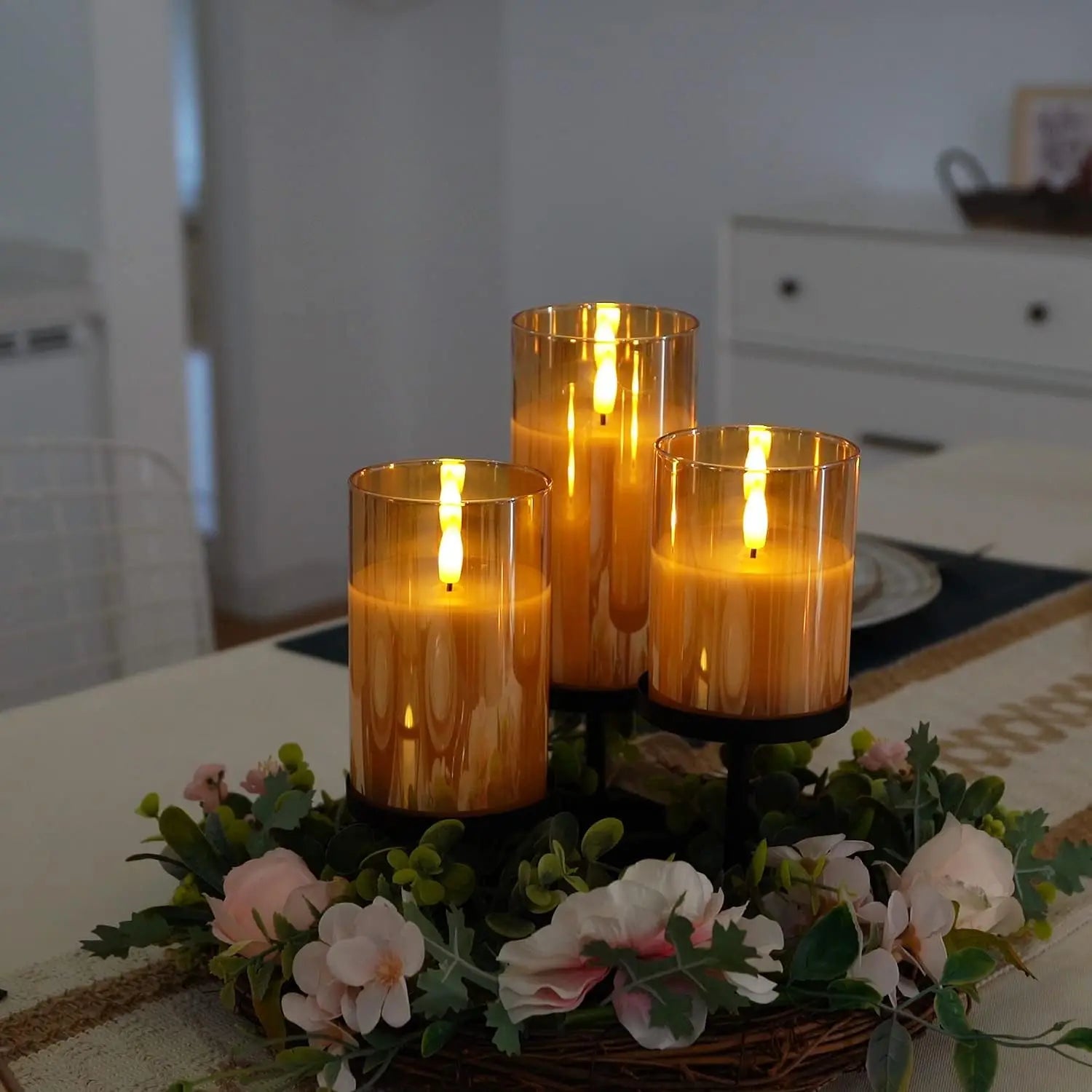 Bougies LED Sans Flamme Dorées Raffiné