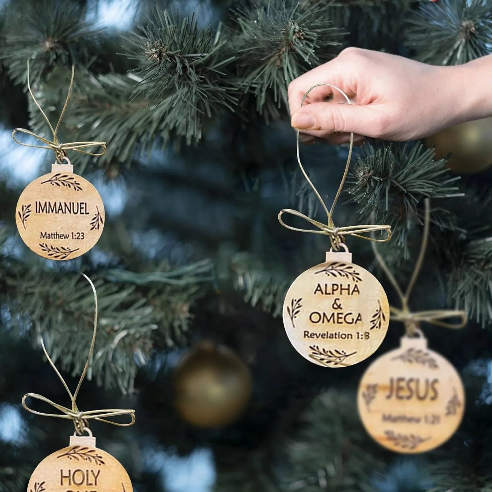 Boule Décorative Prénom en Bois Personnalisé tendance