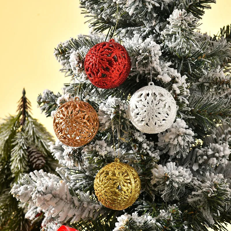 Boules de Noël Rouges Ajourées Belles