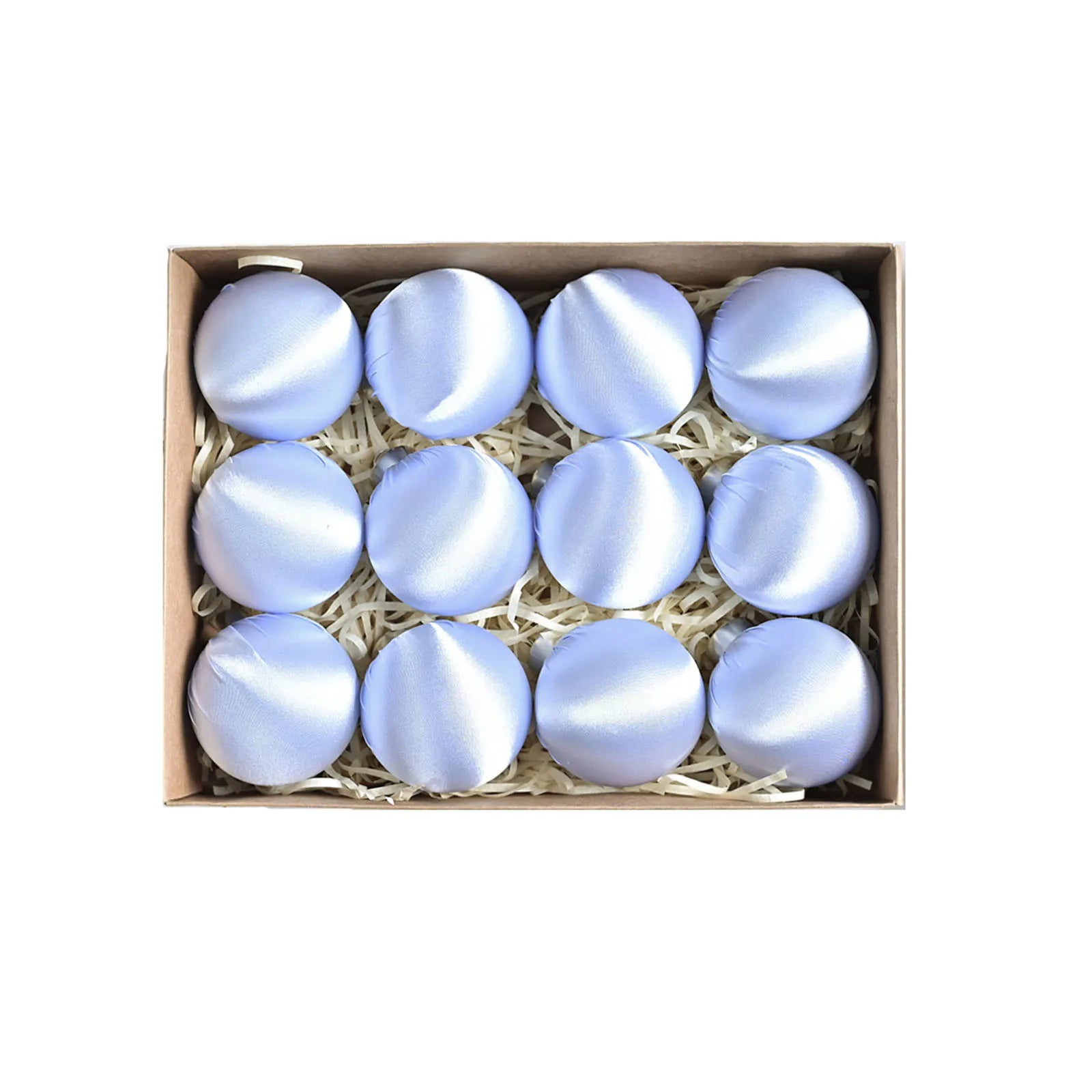 Boules de Noël en Velours Brillant Bleu Ciel