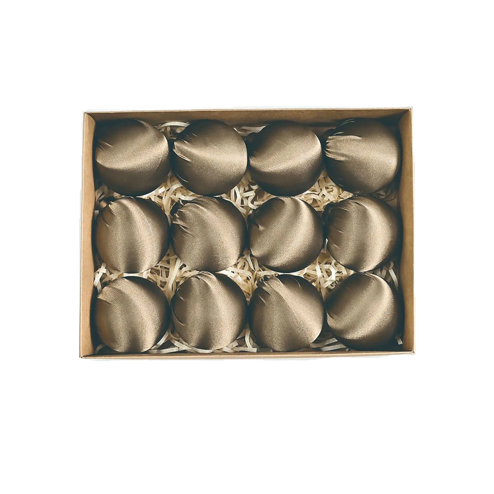 Boules de Noël en Velours Brillant Marron