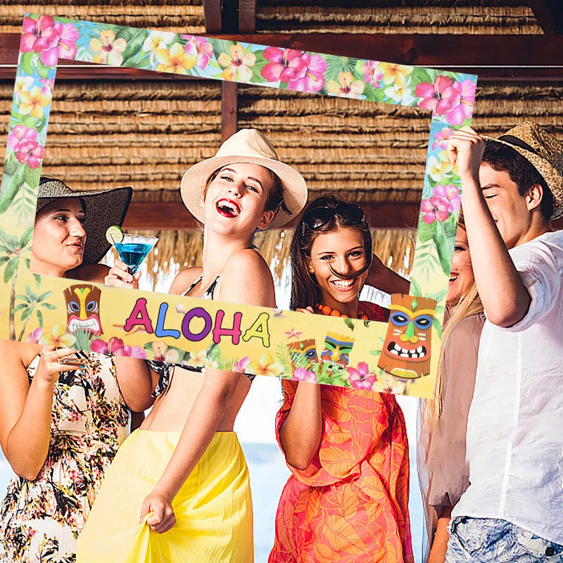 Cadre Photobooth Anniversaire Hawaïen
