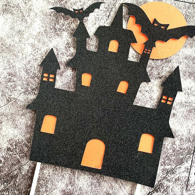 Cake Topper Château Hanté Halloween festif