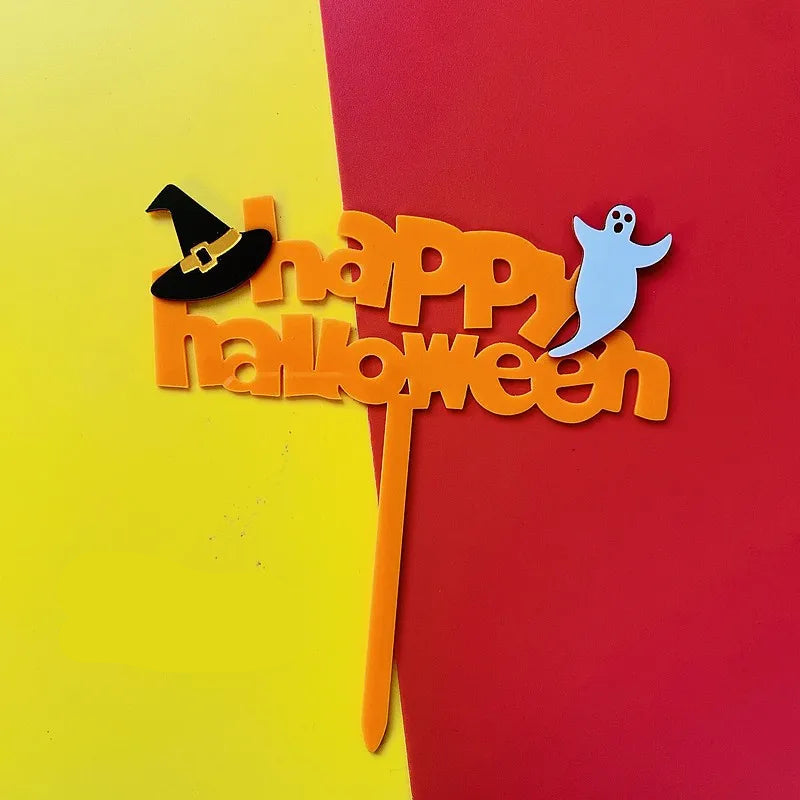 Cake Topper Happy Halloween Cimetière ludique