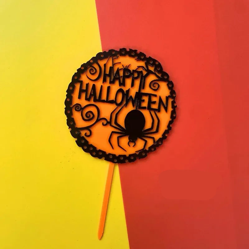 Cake Topper Happy Halloween Design stylé