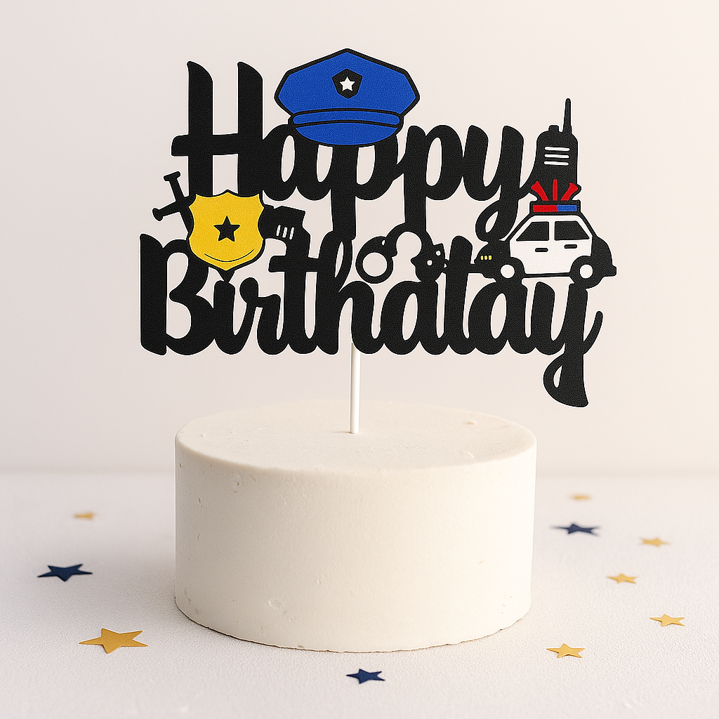 Cake Topper Police