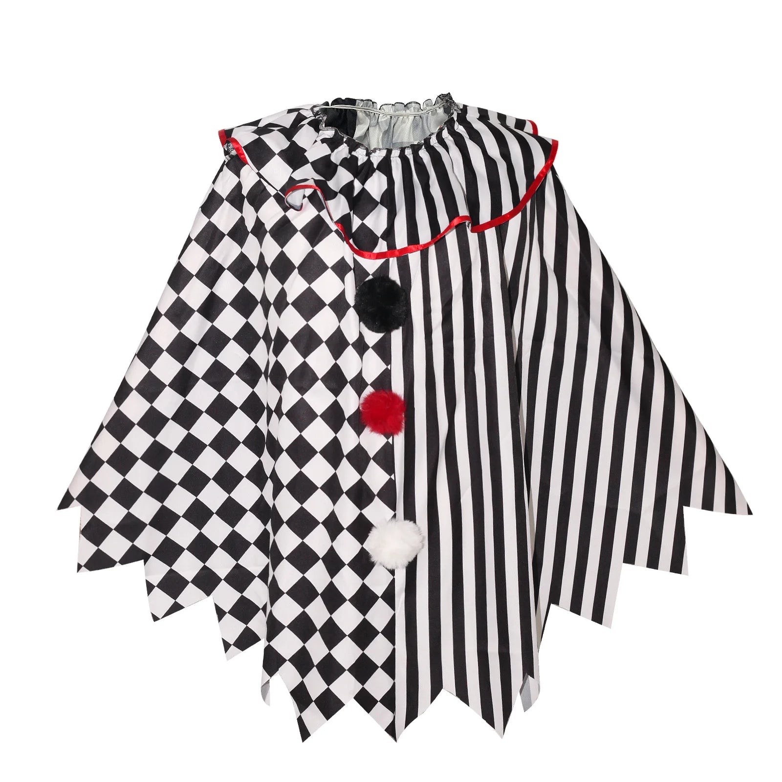 Cape Clown à Rayures et Carreaux chic