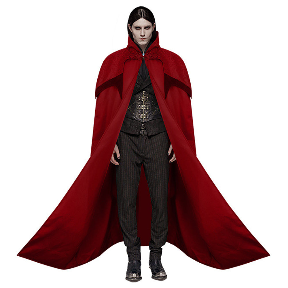 Cape Vampire Gothique Rouge Homme Design