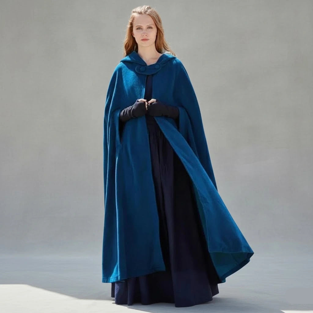 Cape Vintage Médiévale Bleue