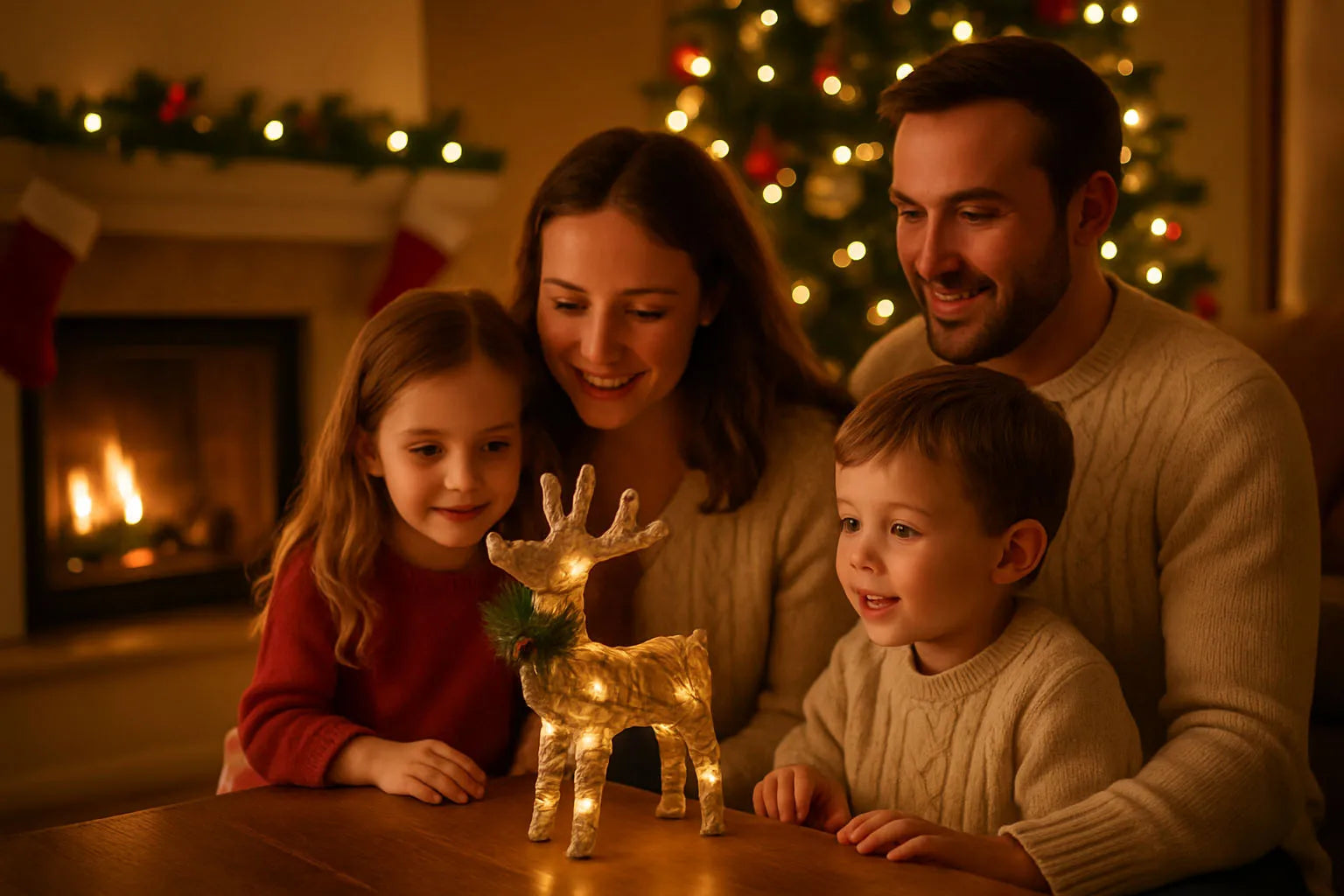 Cerf Design Rustique Lumineux chic