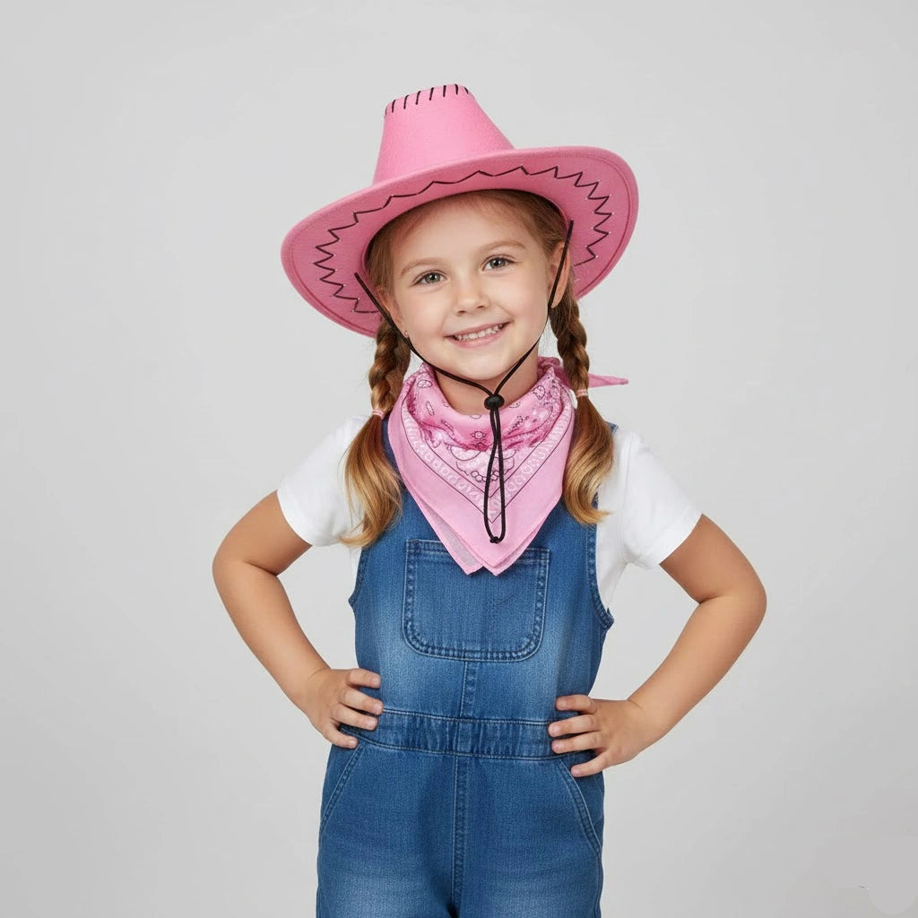 Chapeau Et Bandana Cowgirl Rose