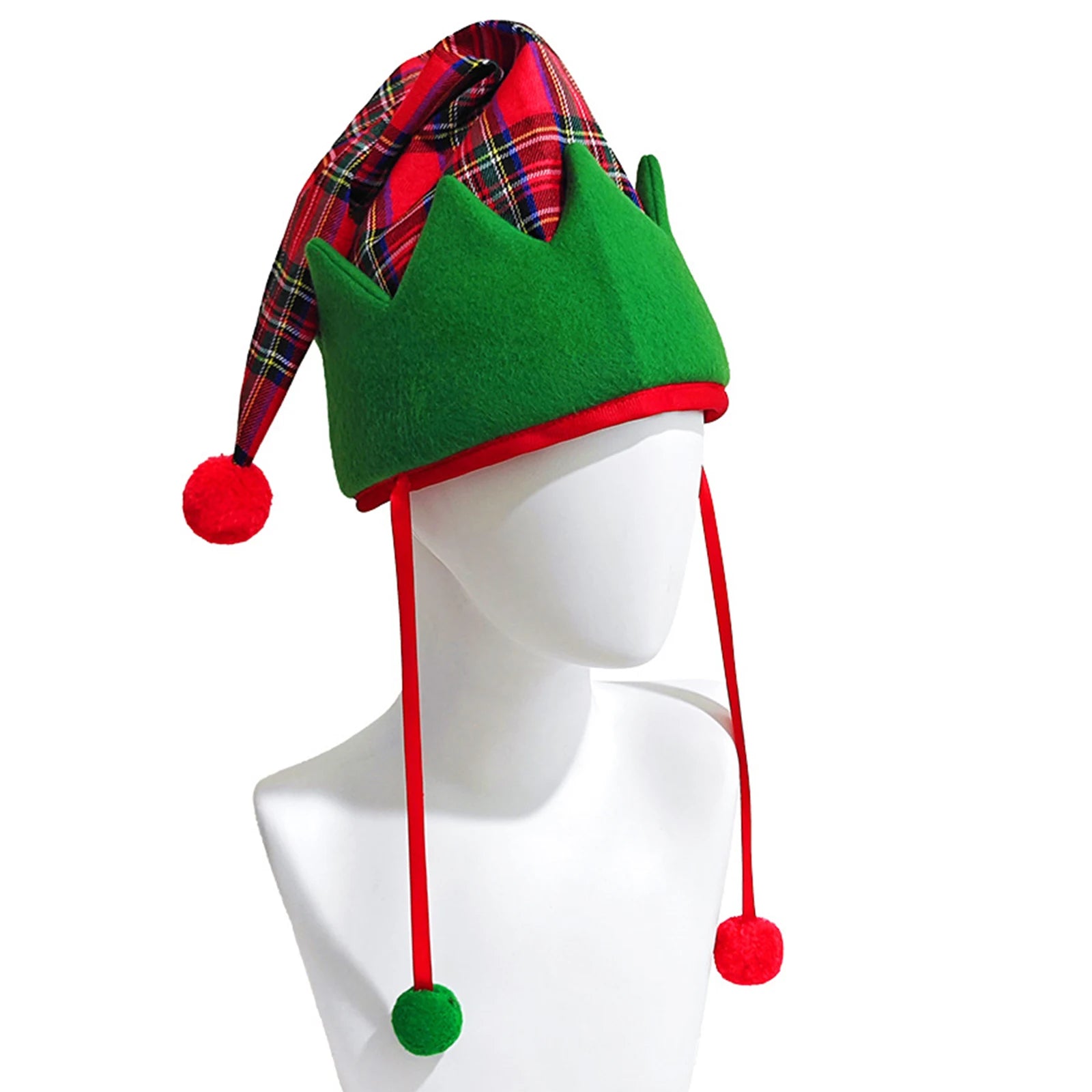 Chapeau de Noël Rouge et Vert Stylé