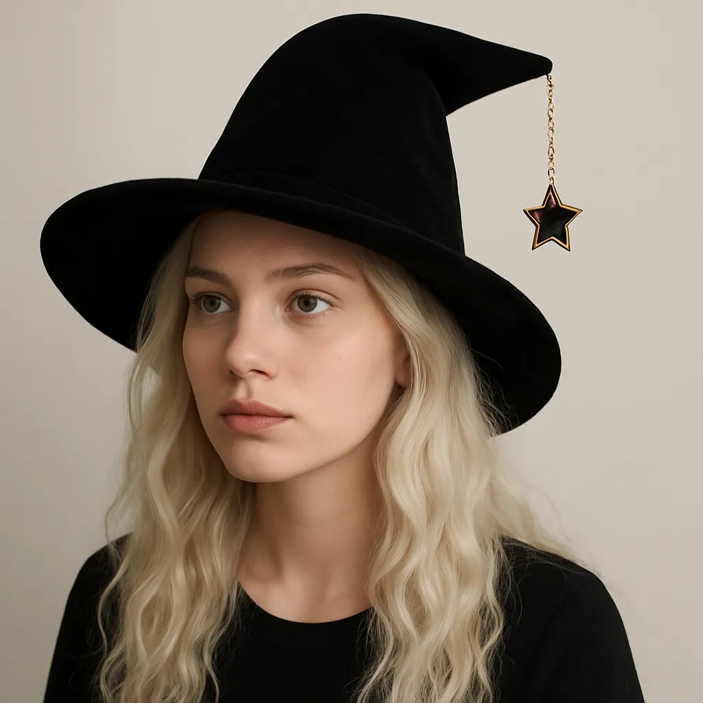 Chapeau de Sorcière Noir Elégant