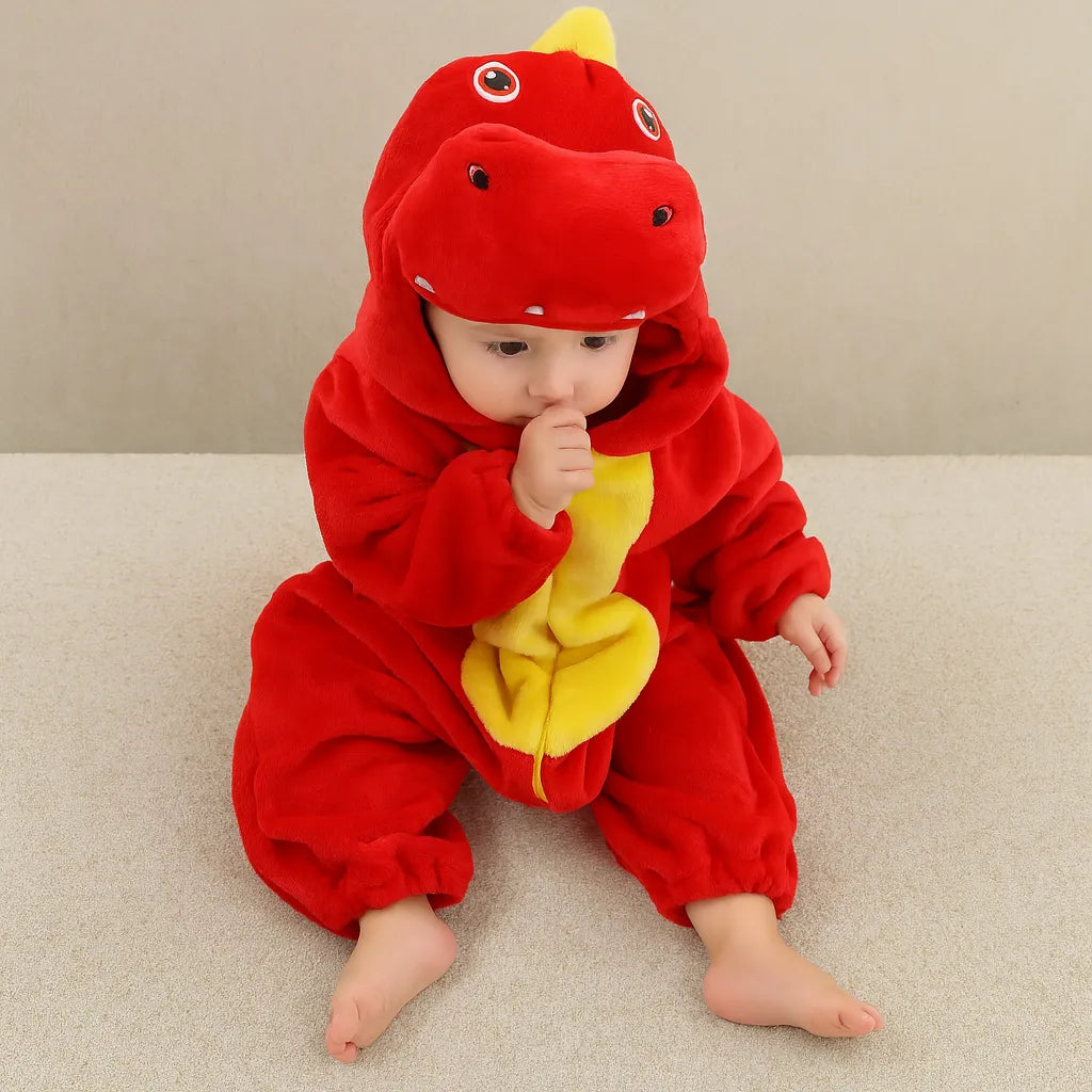 Costume Dino Bébé Rouge