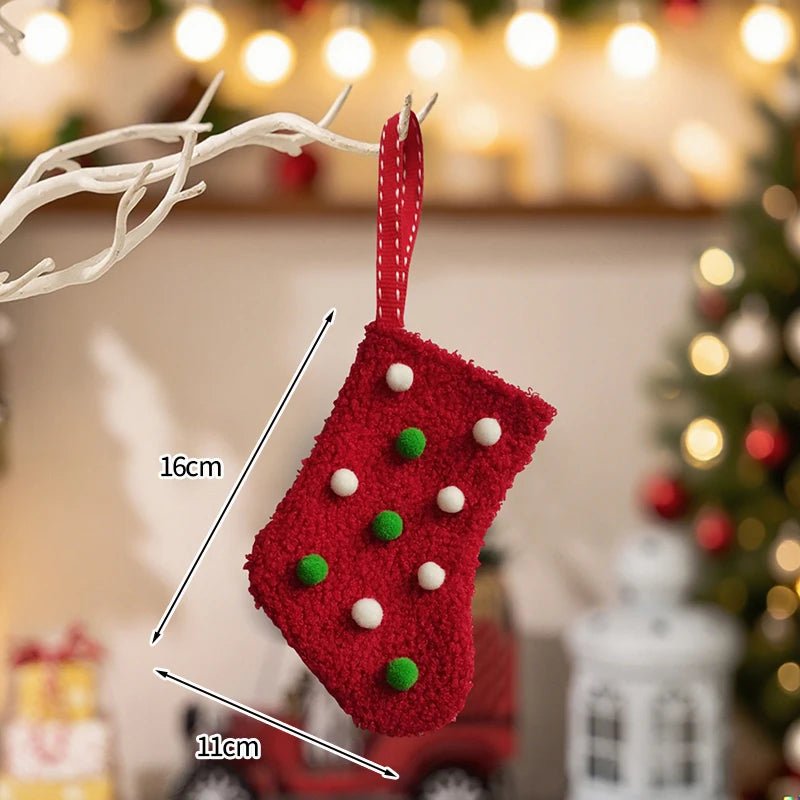 Chaussette Noël Rouge Décorative chic