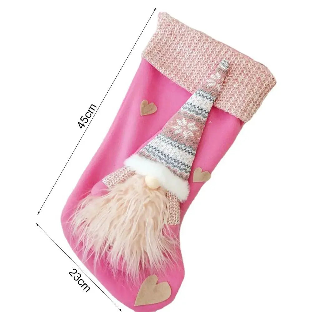 Chaussette de Noël Lutin Rose Design chic