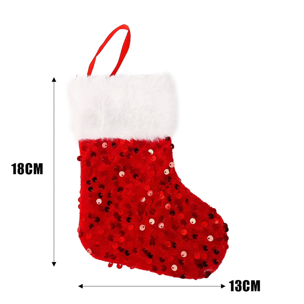 Chaussette de Noël Rouge à Sequins cocooning