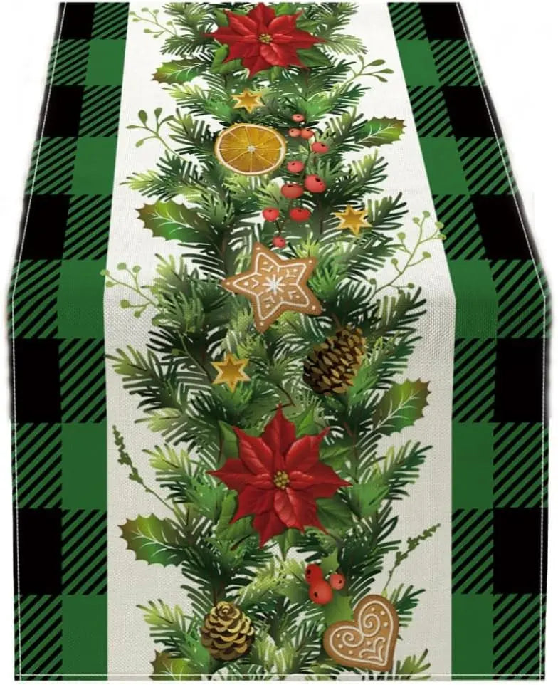 Chemin de Table Noël Vert