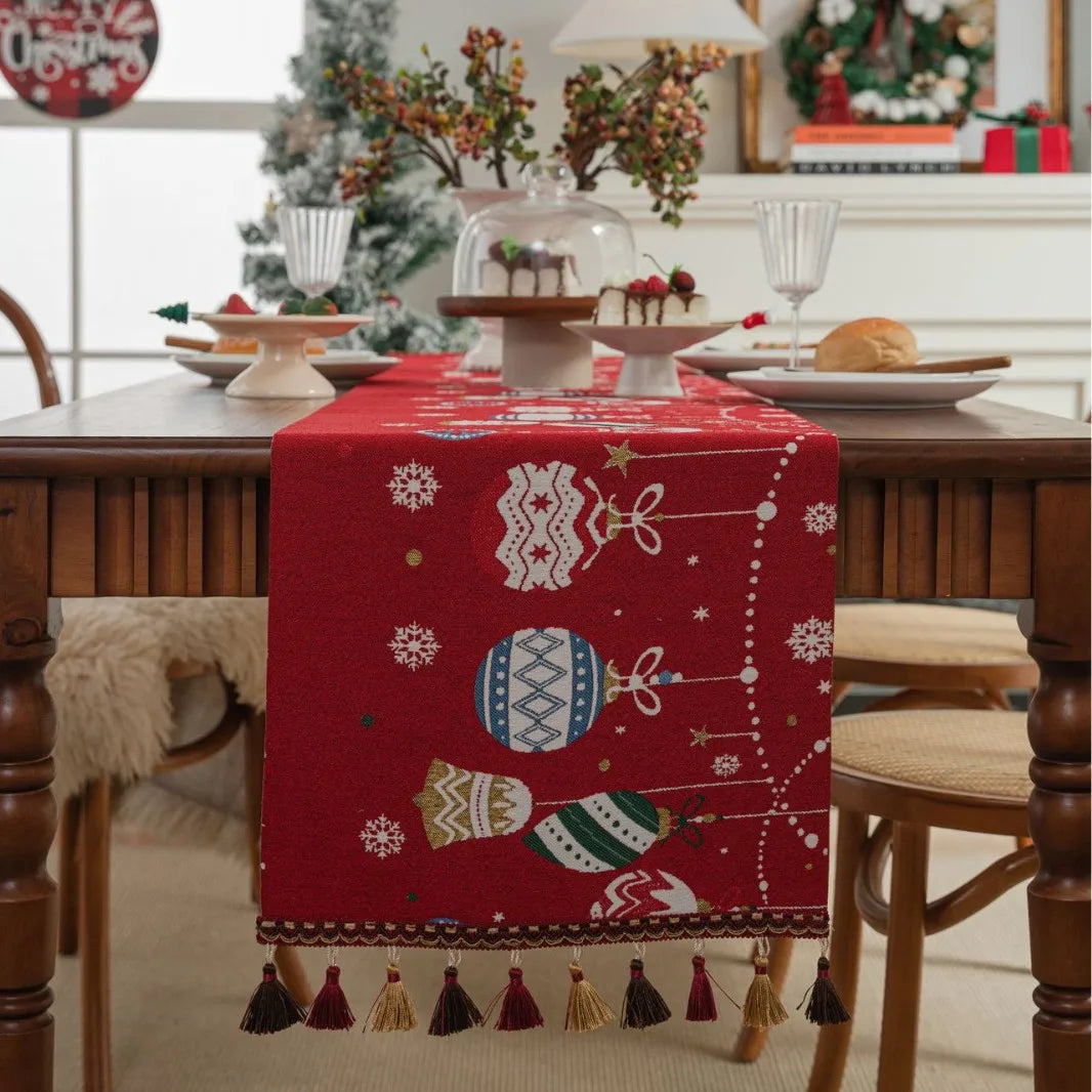 Chemin de Table Rouge pour  Noel