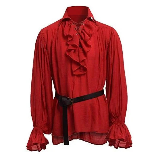 Chemise Cosplay Pirate Rouge Unique