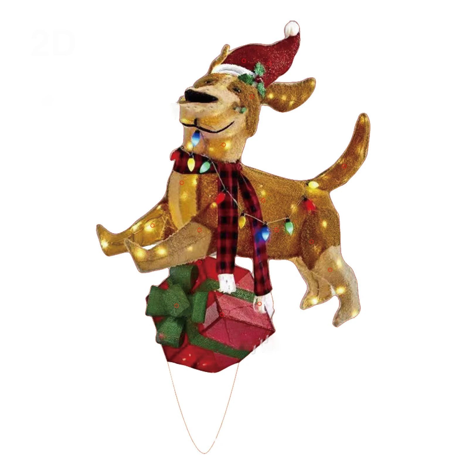 Chien De Noël LED Lumineux En Acrylique stylé