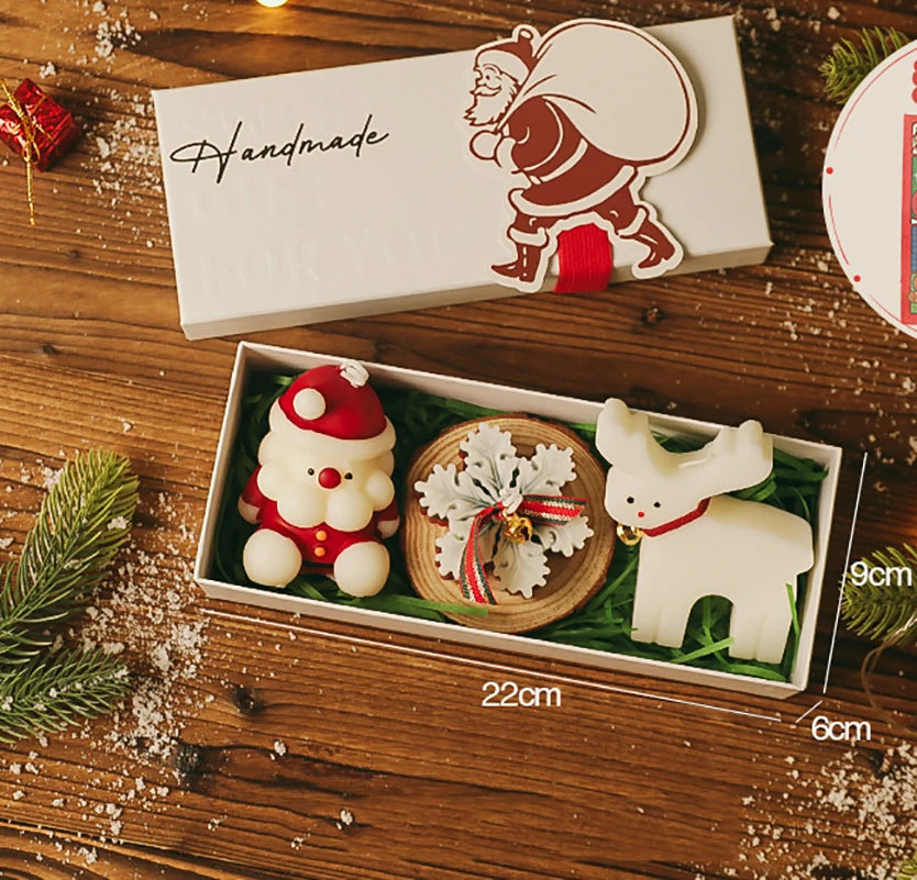 Coffret de Bougies Mignonnes de Noël