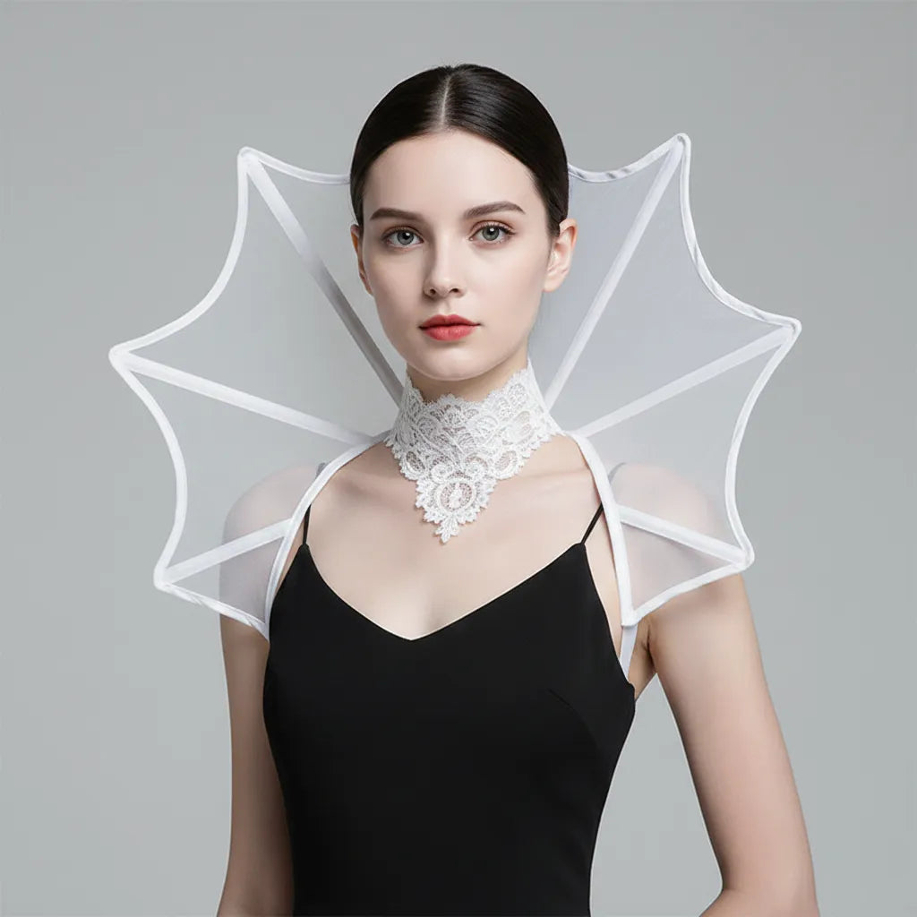 Col Montant Vampire Blanc