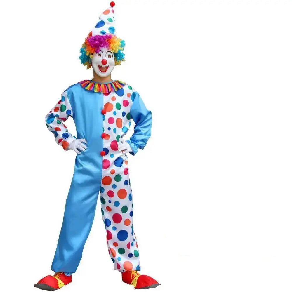 Combinaison Bleu à Pois en Polyester