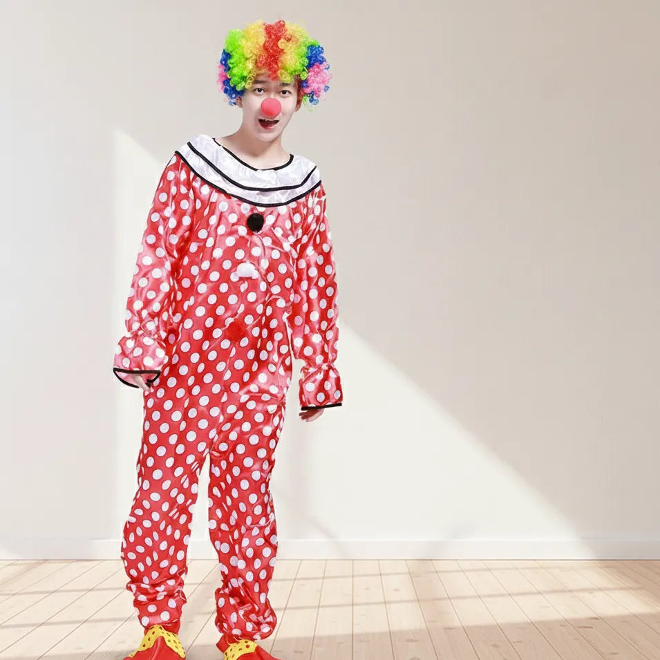 Combinaison Clown Rouge à Pois