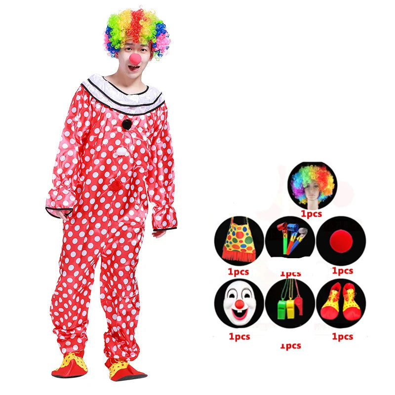 Combinaison Clown Rouge à Pois Originale
