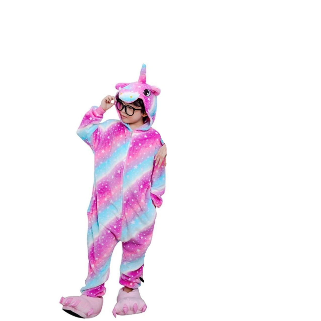 Combinaison Licorne Enfant Violet et Rose stylé