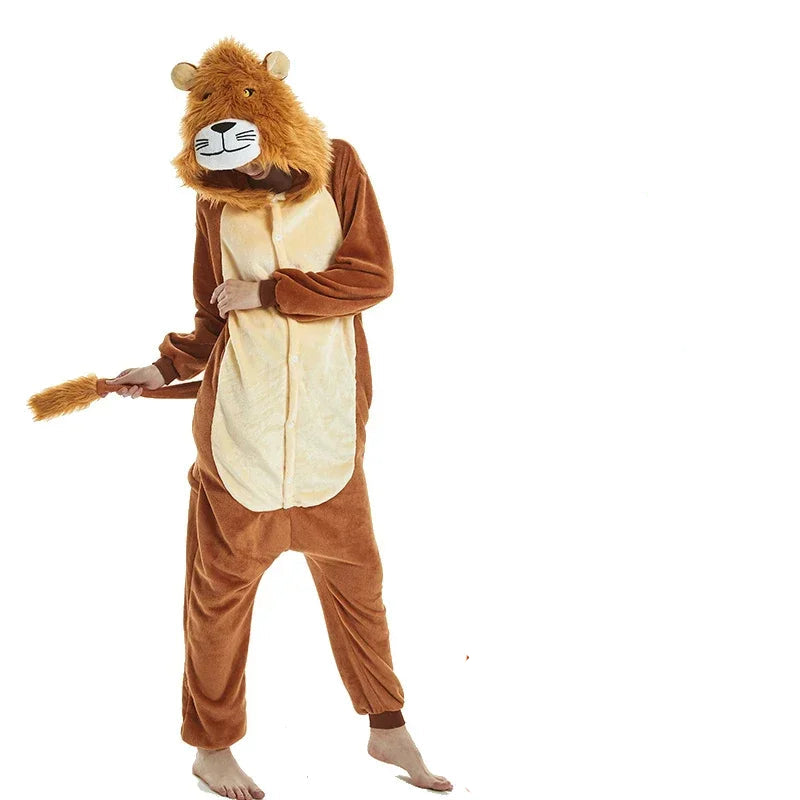 Combinaison Lion Marron Adulte Mignon