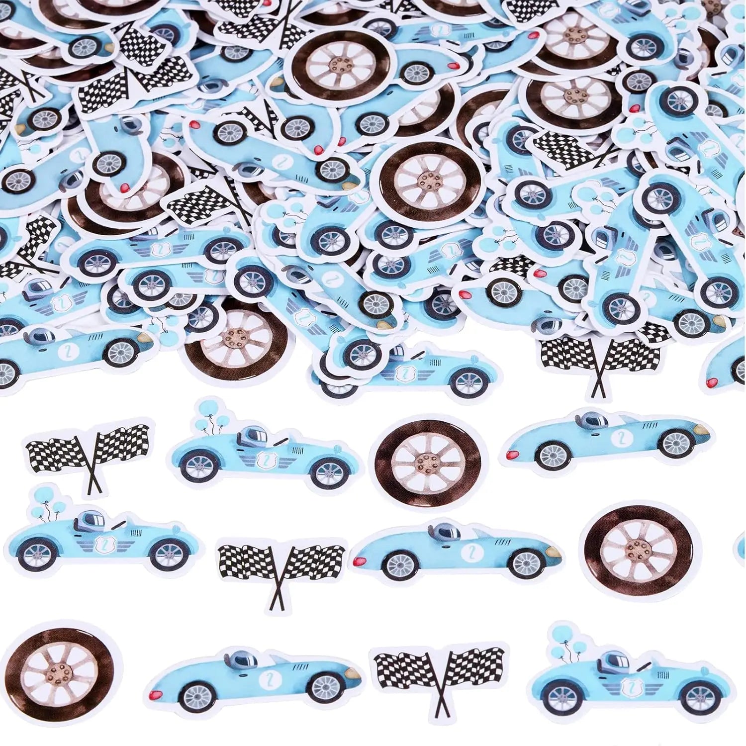 Confetti Voiture de Course Vintage Mignon